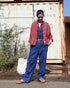 INDIGO Tartan Over Shirt / Red・Blue